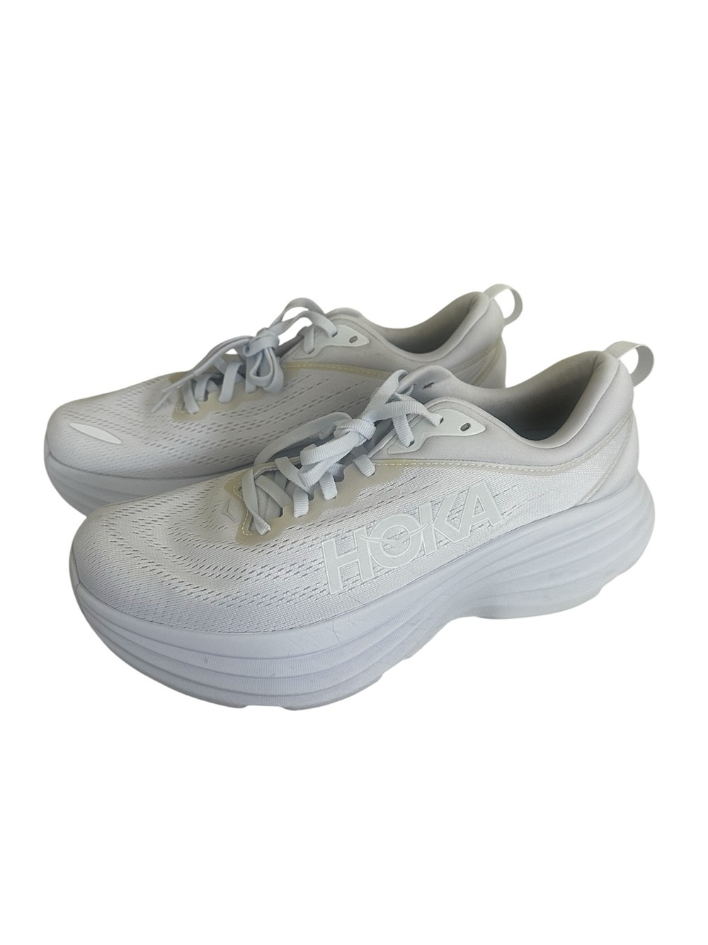 Hoka One Bondi 8 Women’s Sneakers Size 10 athletic shoes runners white